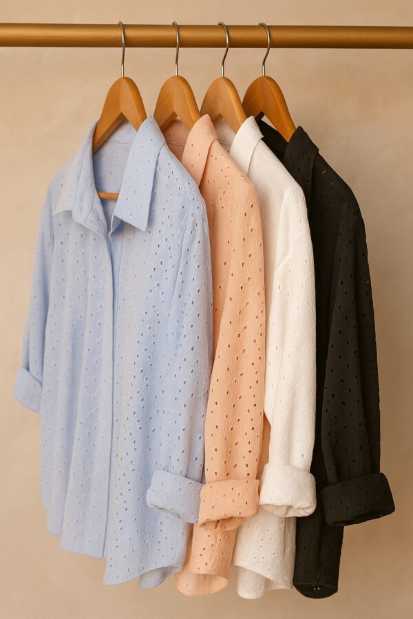 Blusa de botones manga corta 5686 - Imagen 3