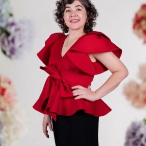 Blusa con revuelo 3526