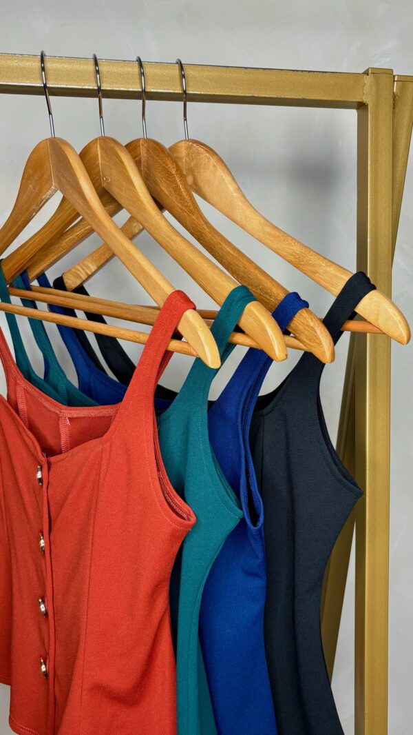 Blusa de tirantes con botones dorados Cód:5966 - Imagen 3