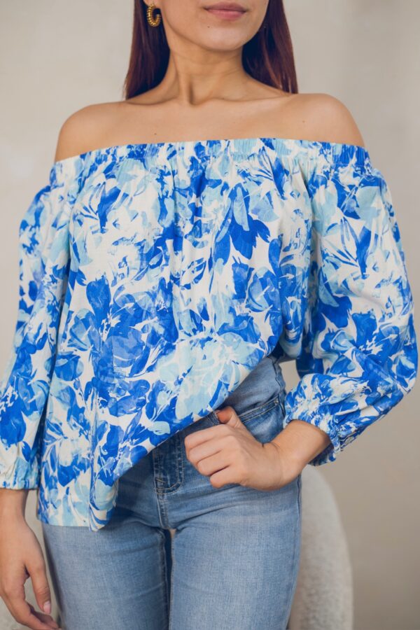 Blusa estampada off shoulders Cód:5661 - Imagen 2