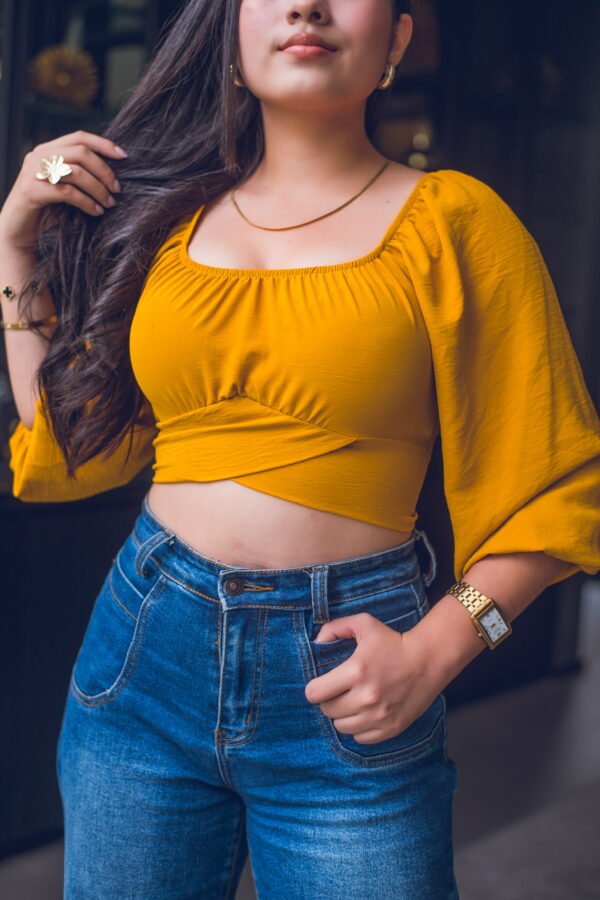 Blusa off shoulder con amarre en la espalda Cód:5114 - Imagen 2