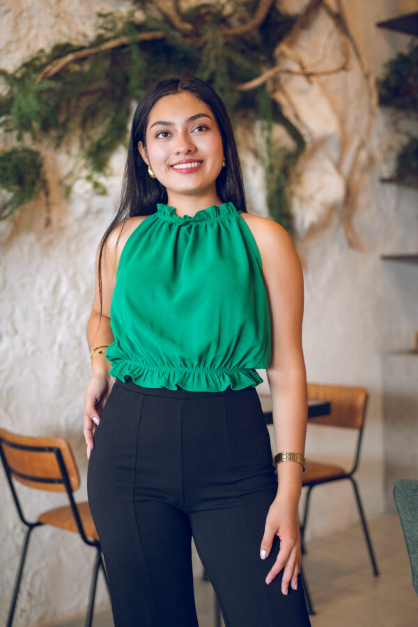 Blusa halter con detalle fruncido Cód:5851 - Imagen 4