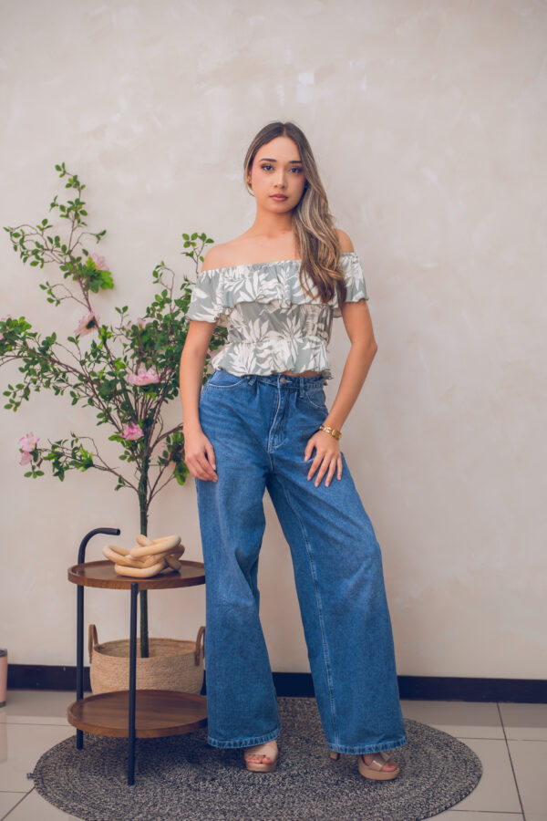 Blusa off shoulder estampada Cód:5022 - Imagen 2
