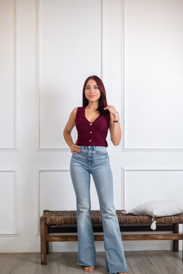 Blusa tipo chaleco con botones Cod:4408 - Imagen 2