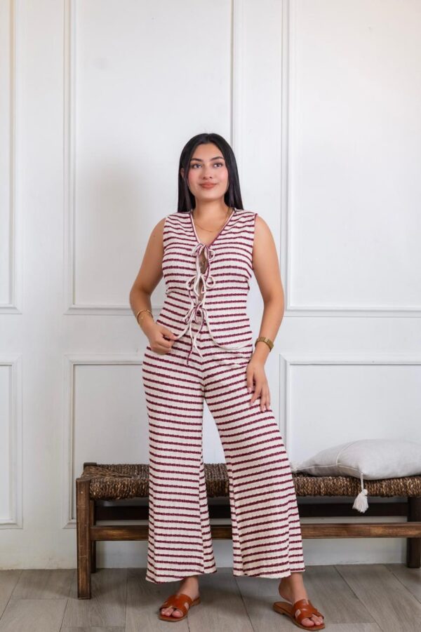 Pantalón de tiro alto rayado Cód:5064 - Imagen 2