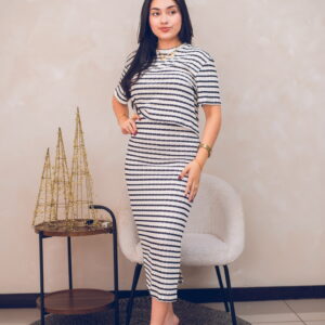 Falda rayada de conjunto Cód:5800