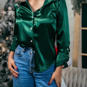 Blusa manga larga satin Cód:3168