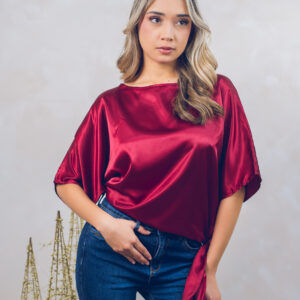 Blusa de satin manga 3/4 Cód:4713