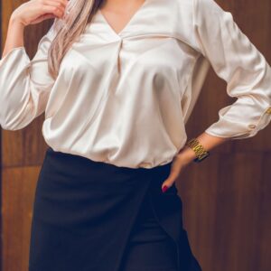 Blusa manga larga saten Cód:3979