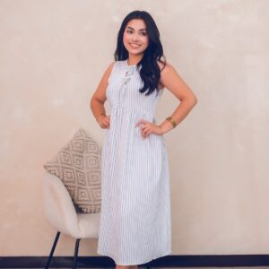 Vestido largo rayado Cód:5980