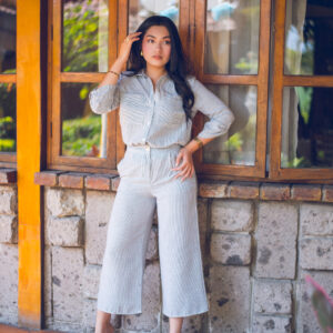 Pantalón rayado de conjunto Cód:5377