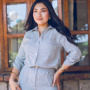 Blusa rayada manga larga de conjunto Cód:3169