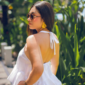 Blusa holgada con amarre en el cuello Cód:6078