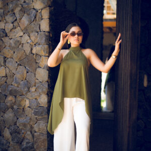 Blusa elegante asimétrica Cód:6086