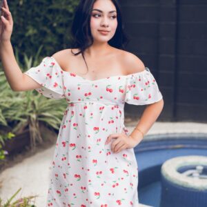 Vestido con print de cerezas Cód:5570