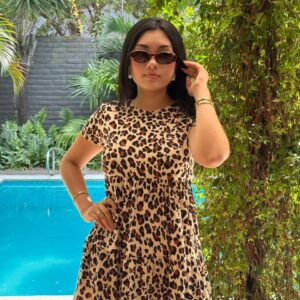 Vestido corto animal print Cód:3804