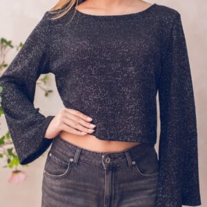 Blusa manga larga brillante Cód:5477