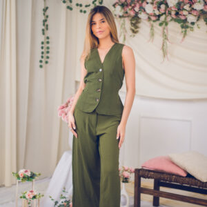 Pantalón de conjunto corte recto  Cód:6116