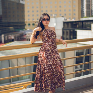 Vestido largo estampado COD: 6200