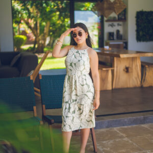 Vestido largo estampado COD:5373
