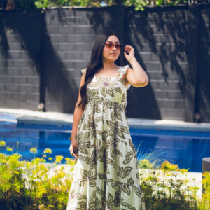 Vestido largo estampado : 6223